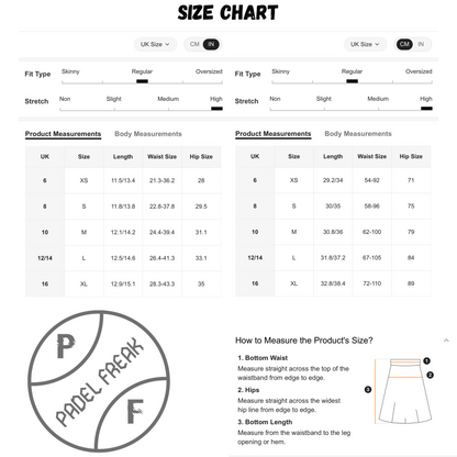 Padel Freak V-Waist Padel Sports Skort with Phone Pocket