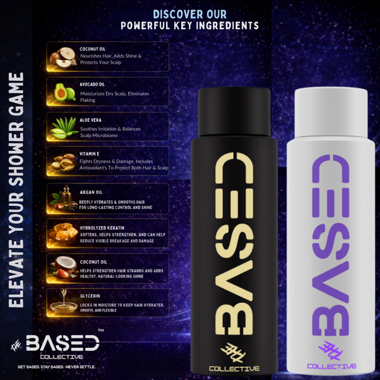 BASED - Shampoo & Conditioner Set with Argan, Peppermint & Aloe (2 x 250ml)