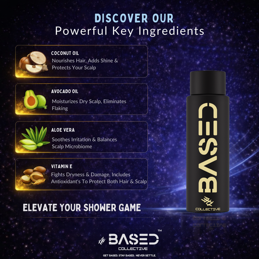 BASED - Premium Non-Toxic Shampoo with Argan, Peppermint & Aloe 250ml