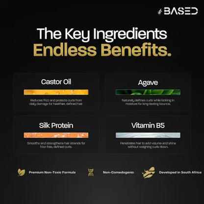 BASED Curl Cream 200ml - Frizz Control & Curl Definition