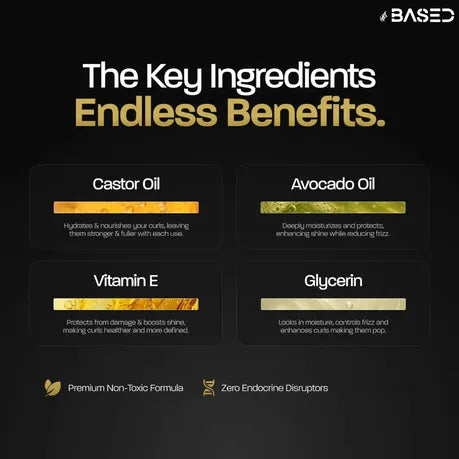 BASED Leave-In Conditioner 200ml - Frizz Control & Curl Definition