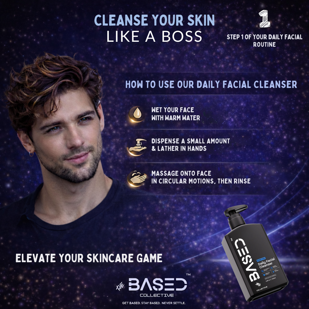 BASED - Purifying Daily Facial Cleanser with Willow Bark & Charcoal (200ml)